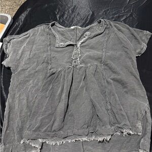 Gray lucky brand top